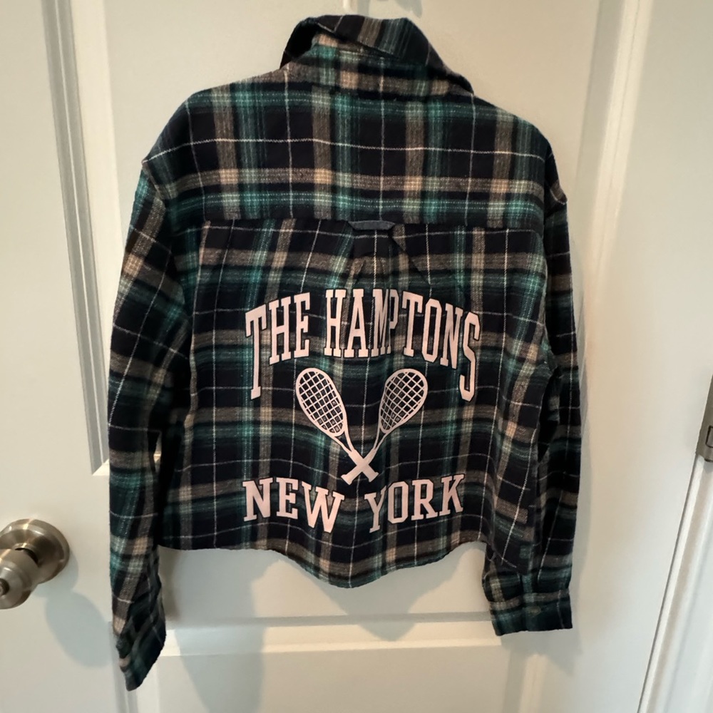 Vintage Havana plaid shacket.  Embossed design on the back.